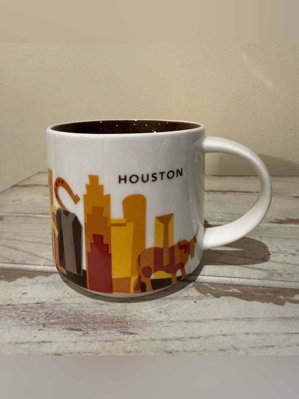 Starbucks You Are Here Collection Houston Texas Skyline Coffee Mug 14 oz